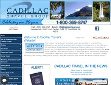 Tablet Screenshot of cadillactravel.com